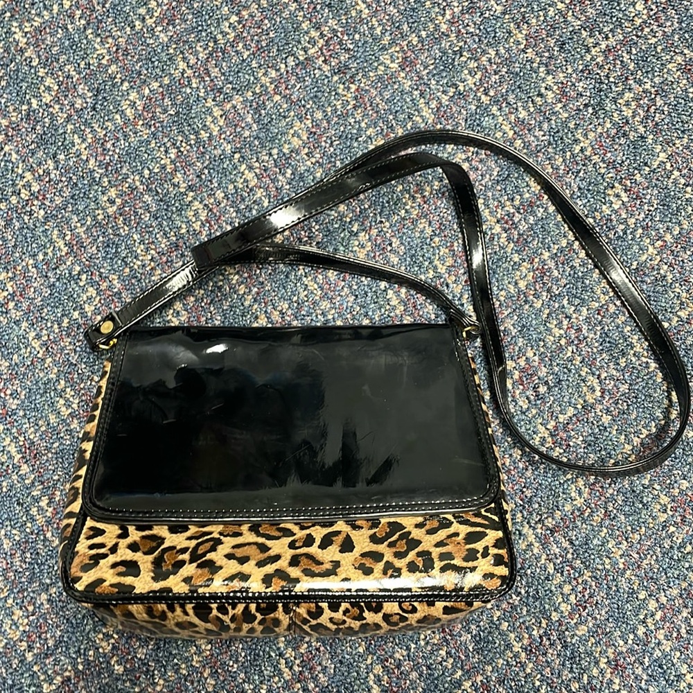 Preloved J. Renee leopard print crossbody purse